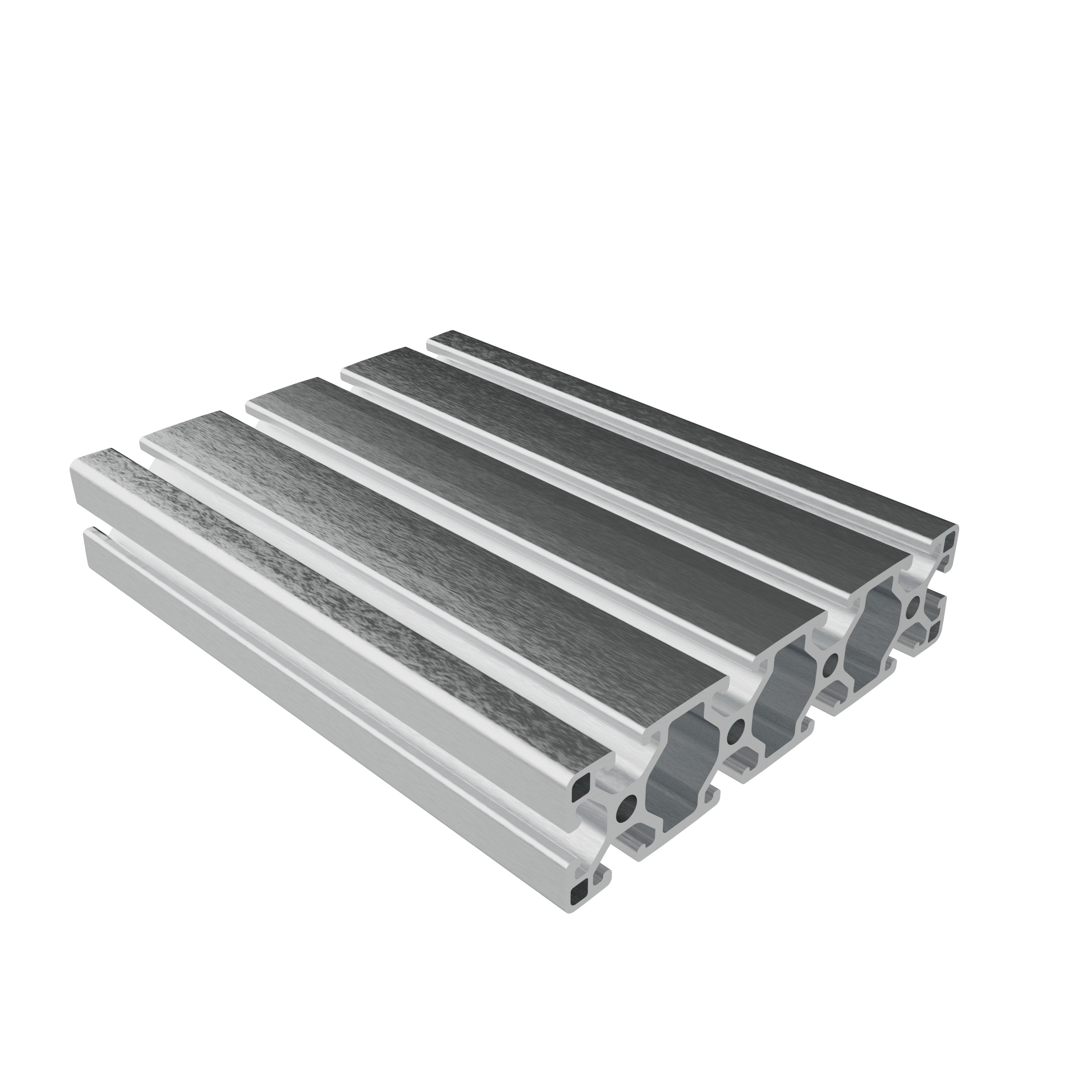 Extruded Aluminum Profile - Open Face & Mill Finish (1.5" x 6")