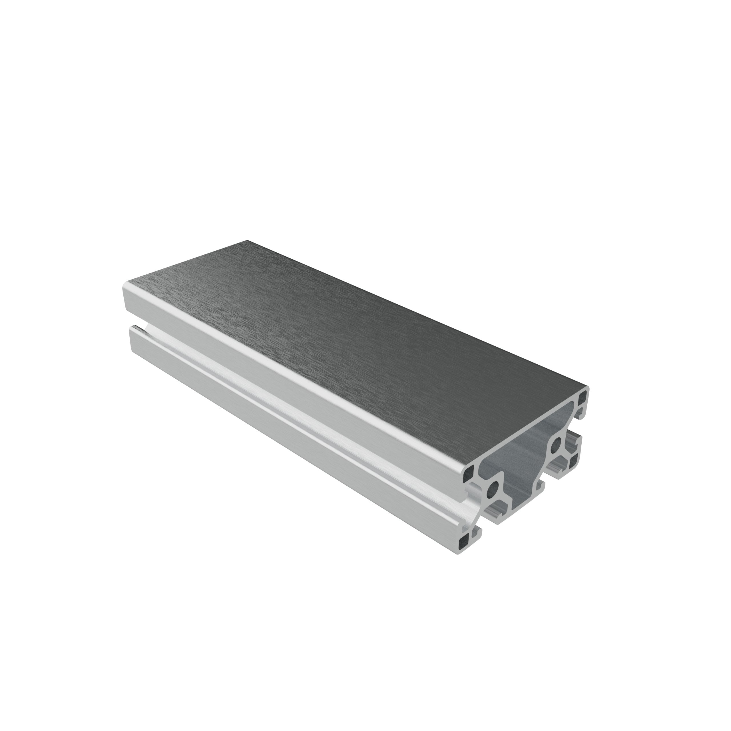 Extruded Aluminum Profile - Flat Face & Mill Finish (1.5" x 3")