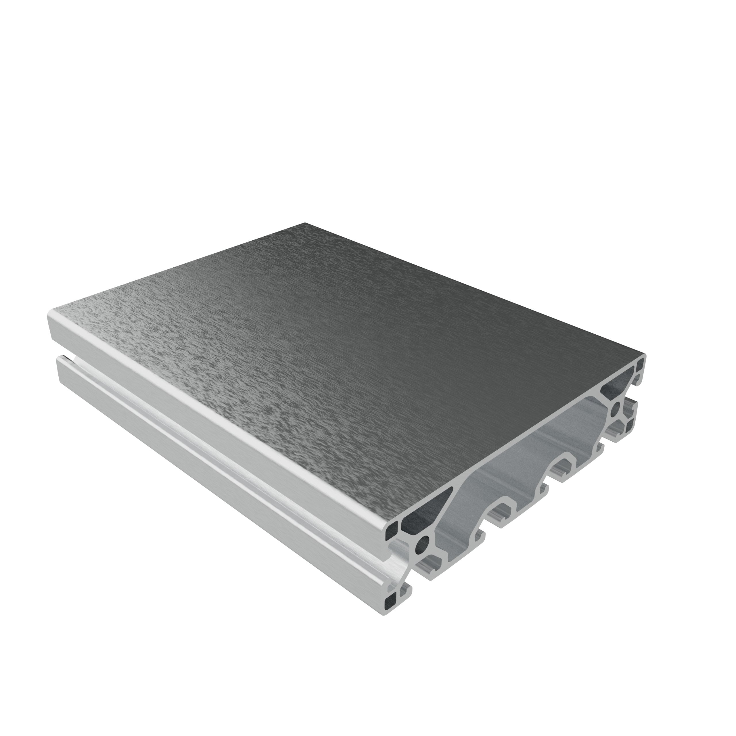 Extruded Aluminum Profile - Flat Face & Mill Finish (1.5" x 6")